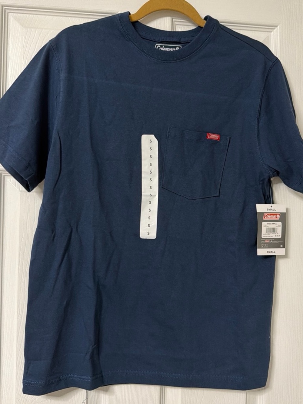 NWT Coleman Navy Heavyweight Short Sleeve Pocket Tee
